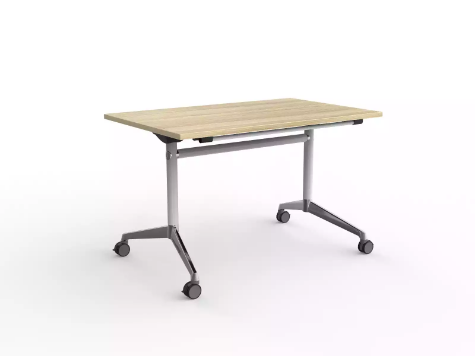 Picture of Modulus Flip Table in White- 1200 x 750mm New Oak Top