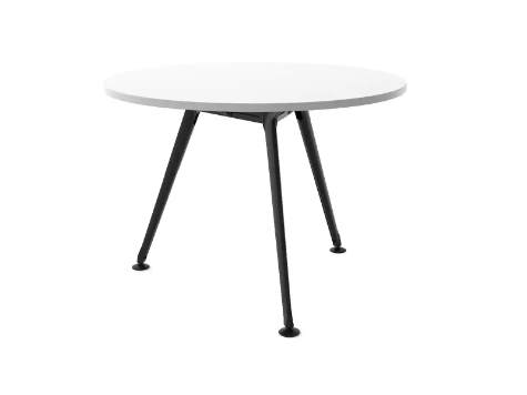 Picture of 1050mm Round Team Table- Black Frame, White Top