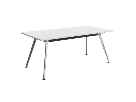 Picture of 1800 x 900mm Team Table- Polished Alloy Frame, White Top