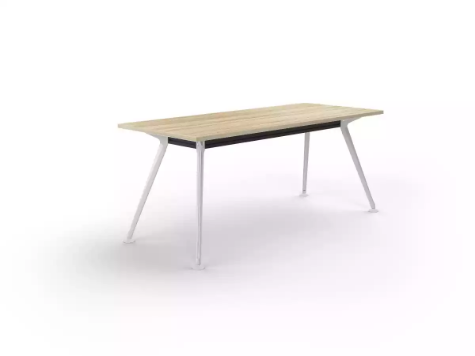 Picture of 2400 x 1200mm Team Table- White Frame, New Oak Top