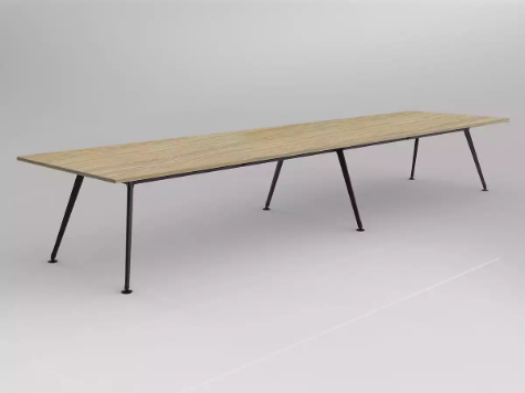 Picture of 3600 x 1200mm Team Table- Black Frame, New Oak Top