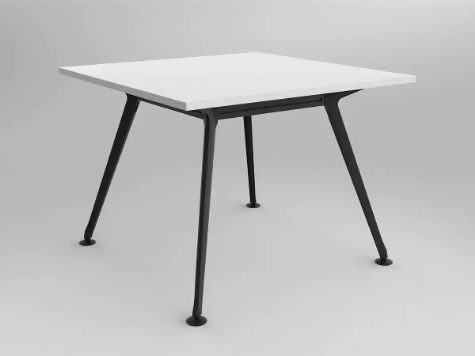 Picture of 900 x 900mm Team Table- Black Frame, White Top