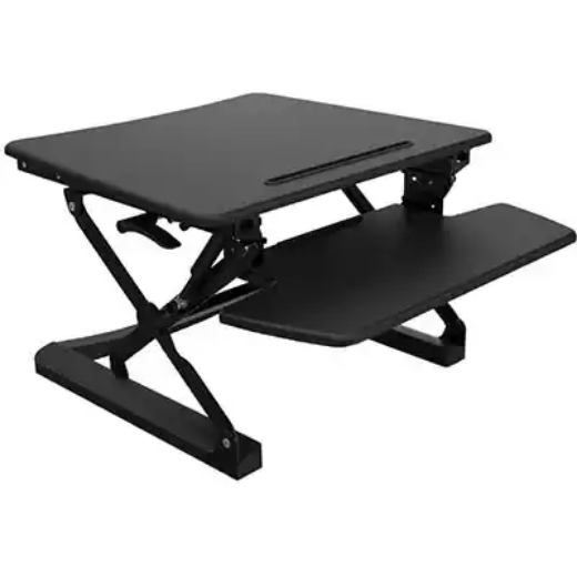 Picture of RAPID RISER SMALL DESK BASED ADJUSTABLE WORKSTATION 680 X 590MM BLACK