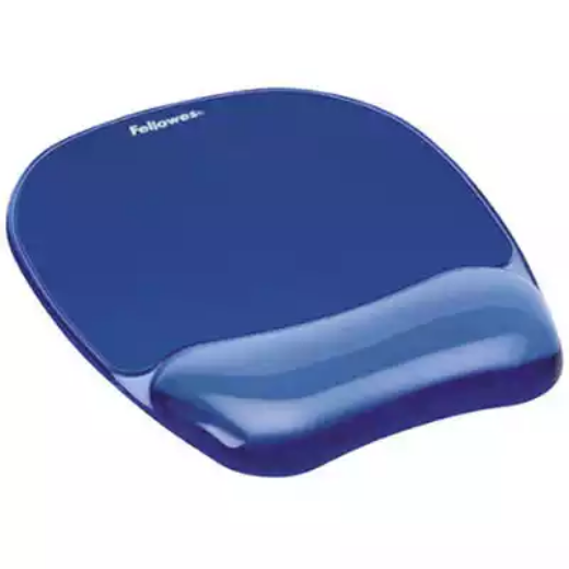 Picture of FELLOWES GEL CRYSTALS MOUSE PAD AND WRIST REST BLUE