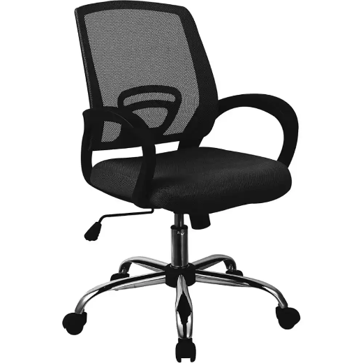 Picture of SYLEX TRICE TASK CHAIR MEDIUM BACK 1-LEVER ARMS MESH BLACK BLACK SEAT