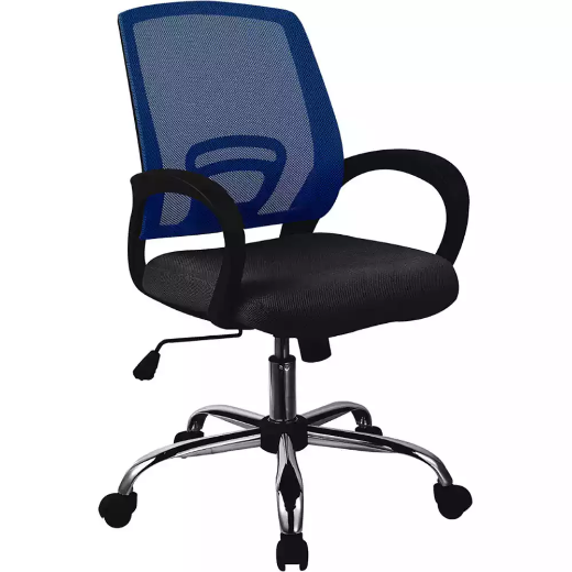 Picture of SYLEX TRICE TASK CHAIR MEDIUM BACK 1-LEVER ARMS MESH BLUE BLACK SEAT