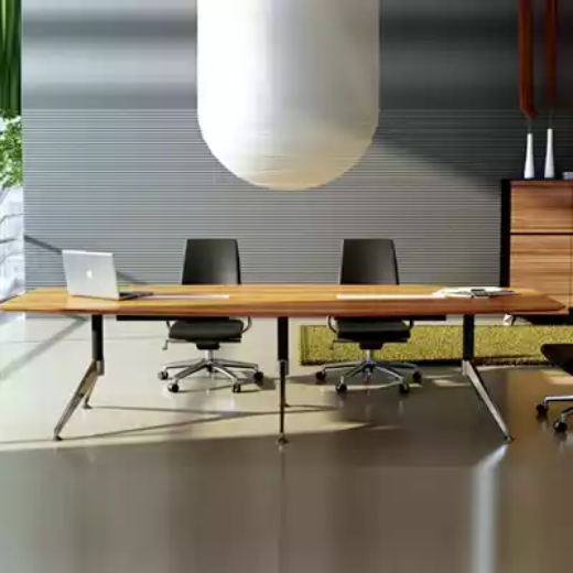 Picture of NOVARA BOARDROOM TABLE 3000 X 1200 X 750MM ZEBRANO TIMBER VENEER